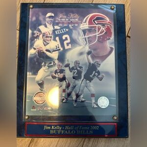 Buffalo Bills Jim Kelly Hall of Fame Plaque